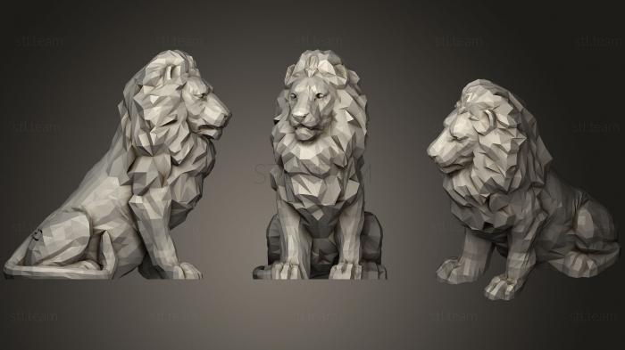 Статуэтки львы тигры сфинксы Lion  Leon3D
